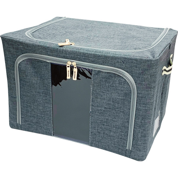 窓付き収納ボックス　５個セット　グレー