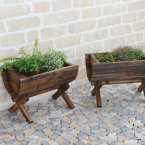 木製プランター２個組（手入鋏付）
