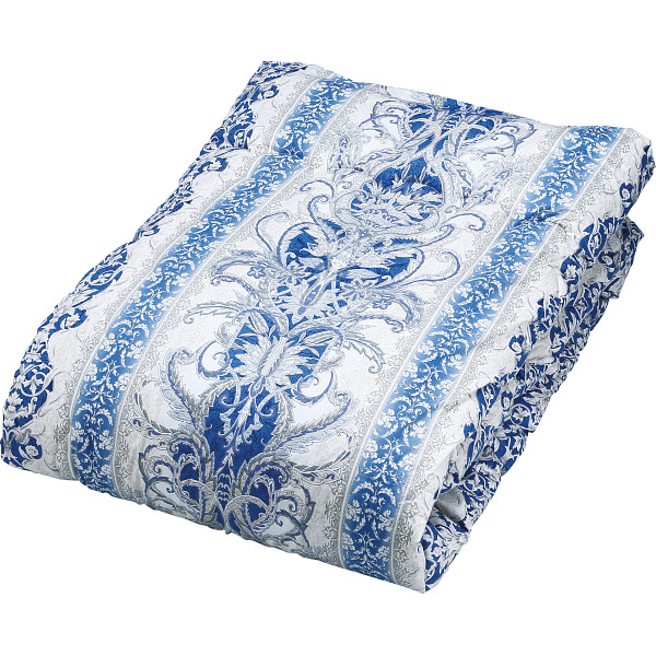 日本製　ウール１０％入り合掛けふとん　ブルー