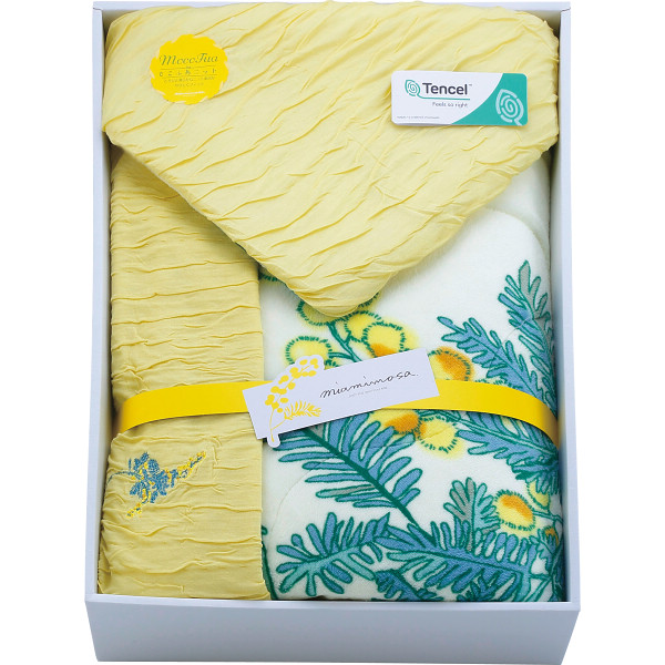 ミアミモザ　リバーシブル肌布団（ピローケース付）　クリーム