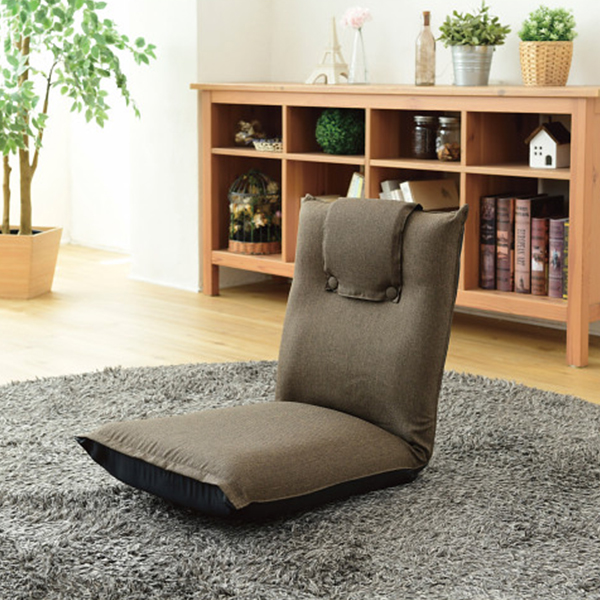 低反発折りたたみ座椅子　ブラウン