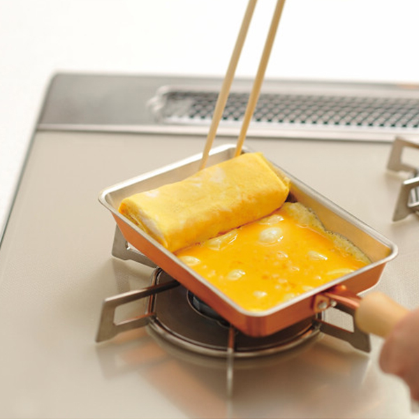 千歳　純銅　木柄玉子焼