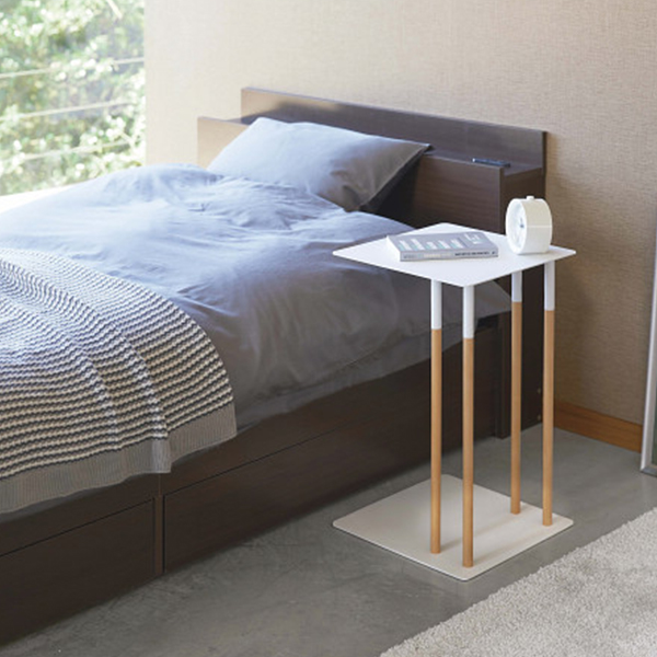 差し込みサイドテーブル　ホワイト