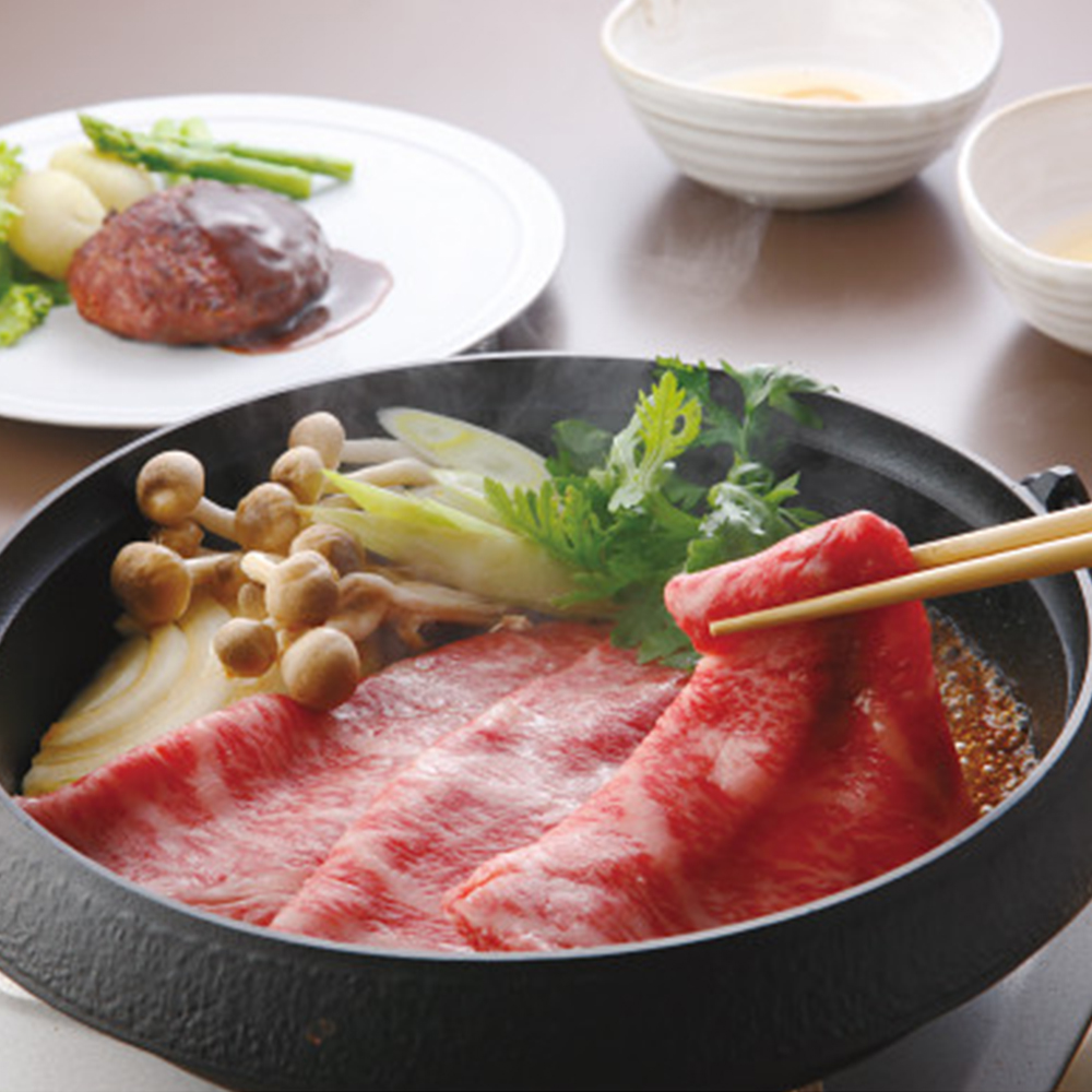 銀座吉澤　松阪牛すき焼き・シルクハンバーグセット（計６４０ｇ）