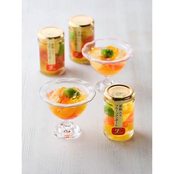 ふみこ農園　若桃入りフルーツコンポート［６本］