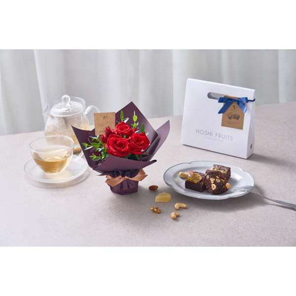 ホシファーム　ミニアレンジメントルージュ＆ホシフルーツ贅沢ブラウニー３個