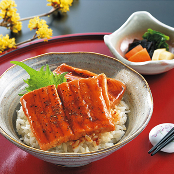 「下関　音」天然煮あなご炙り丼の具