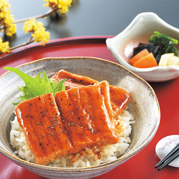 「下関　音」天然煮あなご炙り丼の具