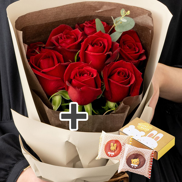 ホシファーム　フリルブーケルージュ８本　＆　アニマルドーナツ２個入