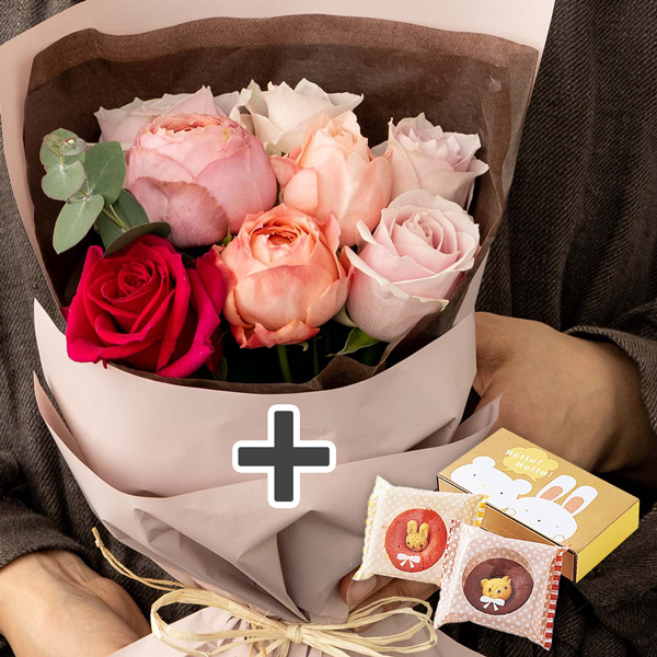 ホシファーム　フリルブーケスイート８本　＆　アニマルドーナツ２個入