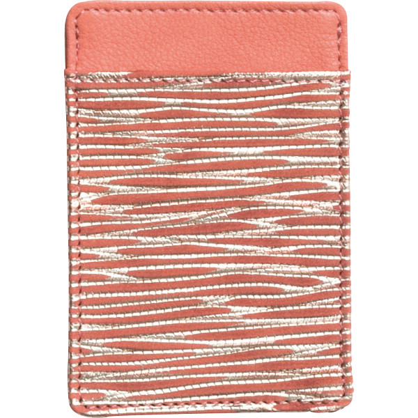 マデーラ　カードケース　サーモンピンク