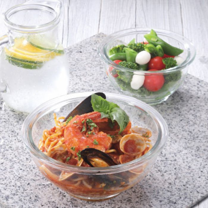 クラルテ　耐熱ガラス製クッキングボウル２点セット