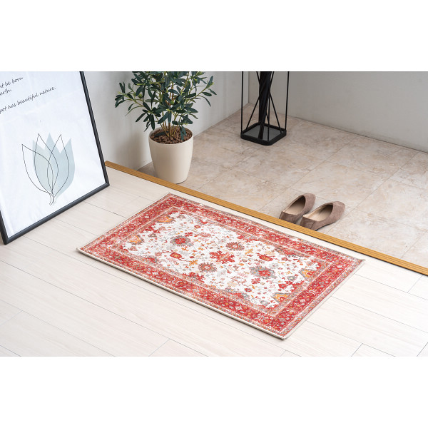 つまづきにくい薄型玄関マット　レッド