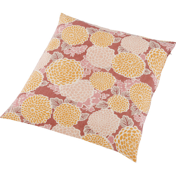 座布団カバー２枚セット　エンジ