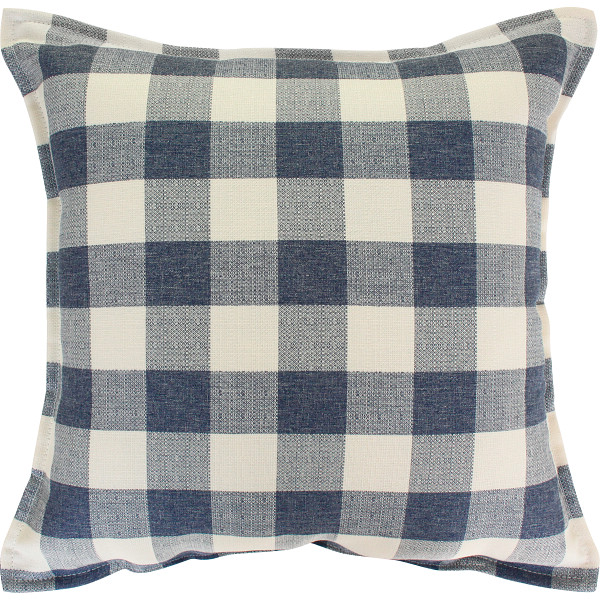 セアテクッション　カントリーチェック  ブルー