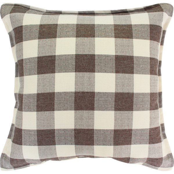 セアテクッション　カントリーチェック  ブラウン