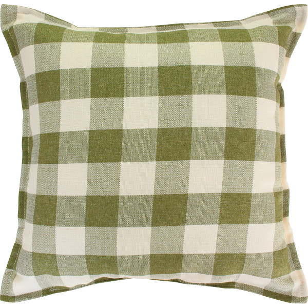 セアテクッション　カントリーチェック  グリーン