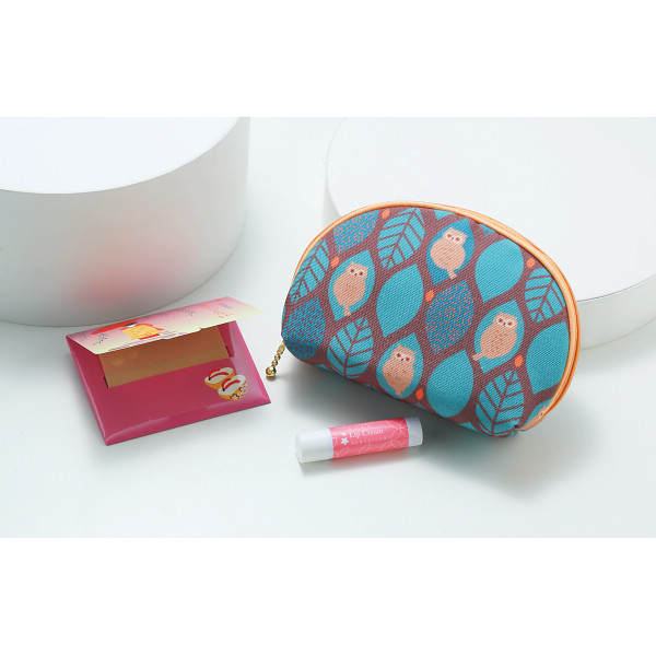 シェルポーチふくろうとスキンケアセット（舞妓・桜）