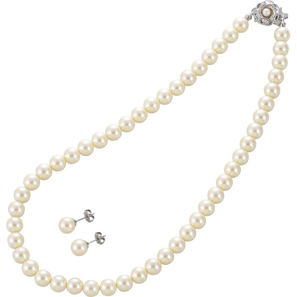 ネックレス・ピアスセット  ホワイト