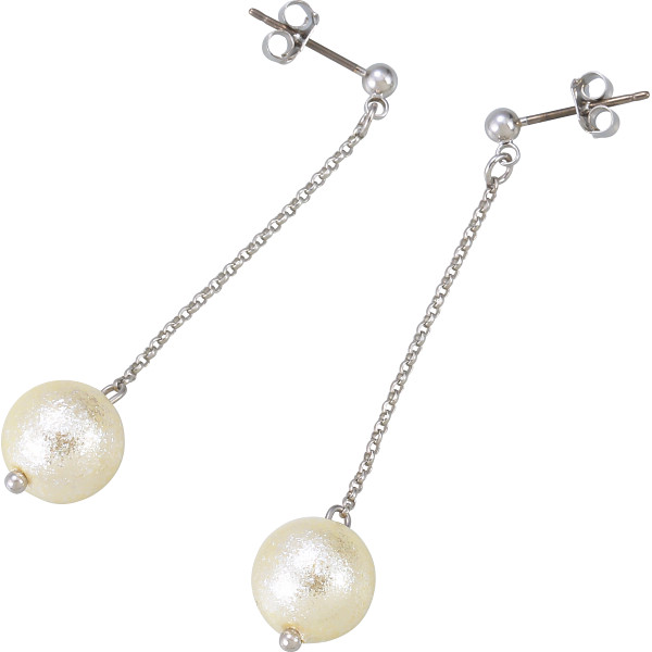 ラメパールピアス