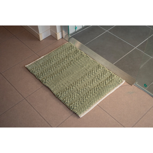 インド製手織りマット  グリーン