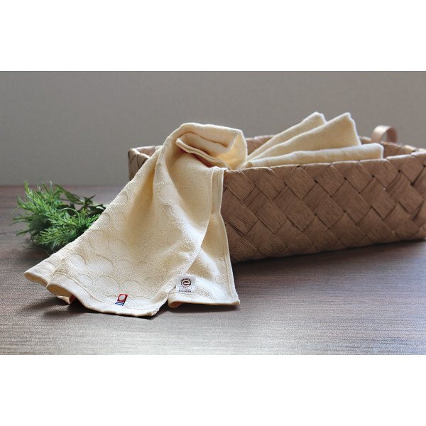 今治無漂白・無染色ナチュラタオル　フェイスタオル４Ｐ