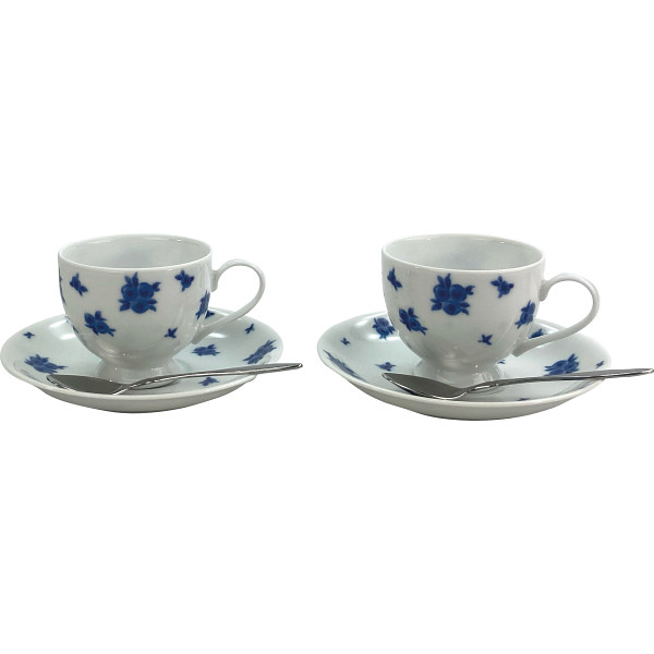 プリンセス・ローザ　ペアカップ＆ソーサー（スプーン付）