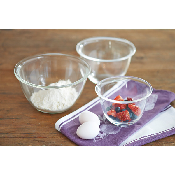 ハリオ　耐熱ガラス製ボウル３点セット