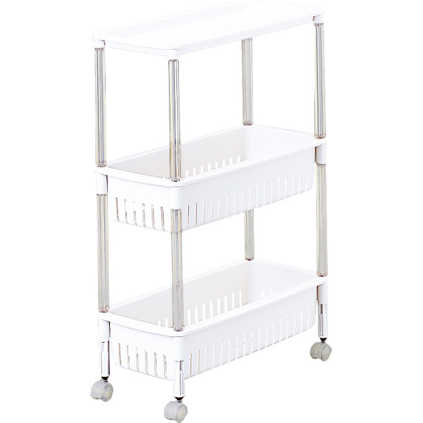 ルーチェ　キッチンワゴン３段  ホワイト