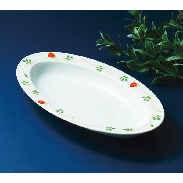 香蘭社　ローズリング２４ｃｍオーバルプレート