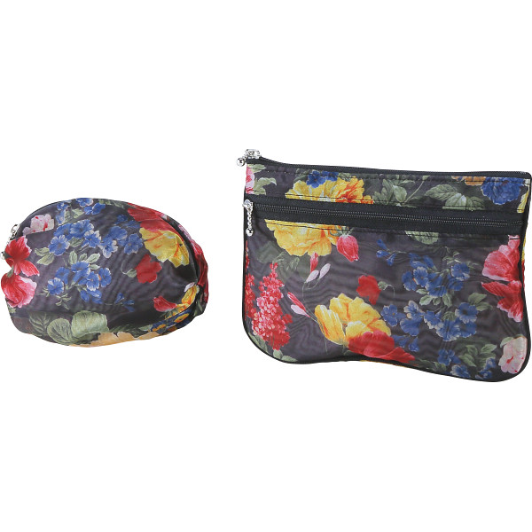 日本製オーガンジーポーチセット  ブラック