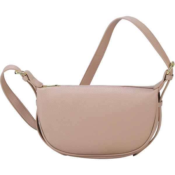 ヴィアデルトリトーネ　ハーフムーンショルダーバッグ  ベージュ