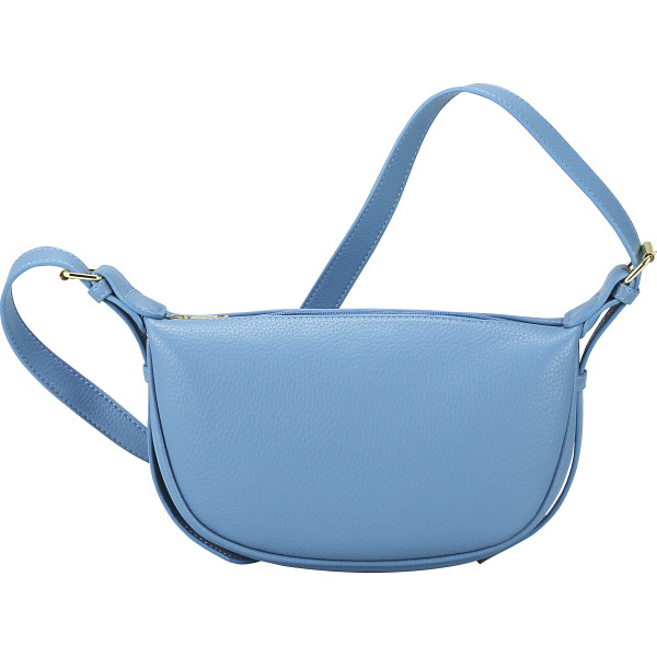 ヴィアデルトリトーネ　ハーフムーンショルダーバッグ  ブルー