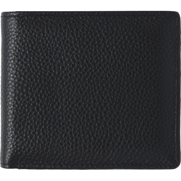 フランコフェラーロ　牛革折財布  ブラック