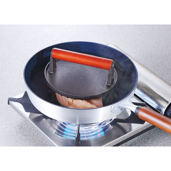 鋳物　ミートプレス　丸型