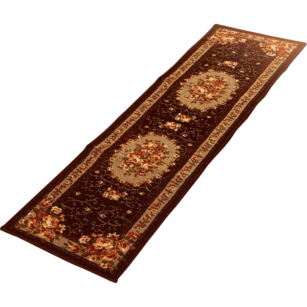 丈夫なはっ水加工キッチンマット  ブラウン