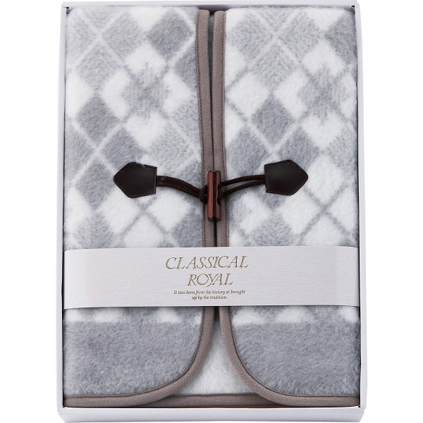 ジャカード織アクリルベスト  グレー