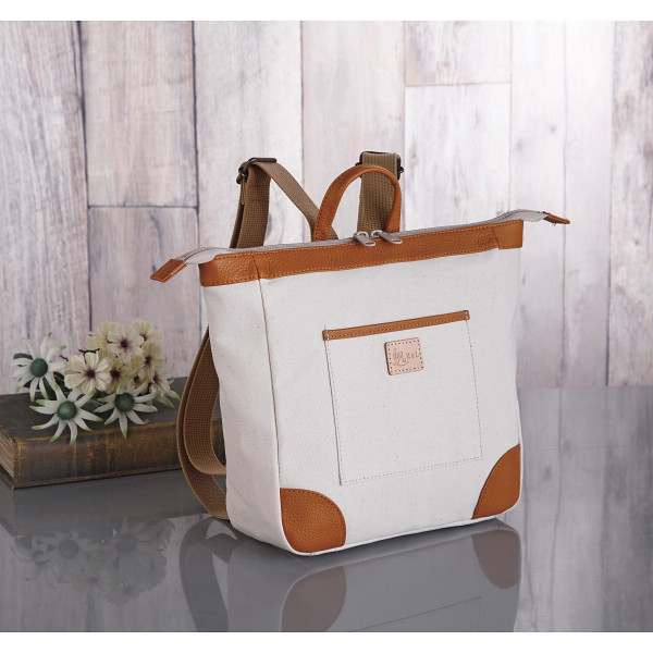 ＨａＬ　倉敷産帆布×姫路レザー　スクエアリュック