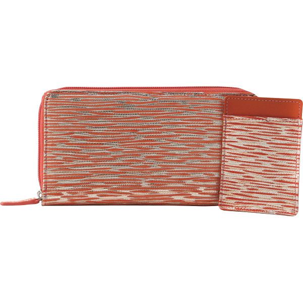 マデーラ　長財布・カードケースセット  サーモンピンク