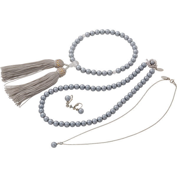 ユキコハナイ　パール４点セット  グレー