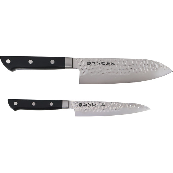 濃州孫六作　古流鎚目仕上包丁２本セット