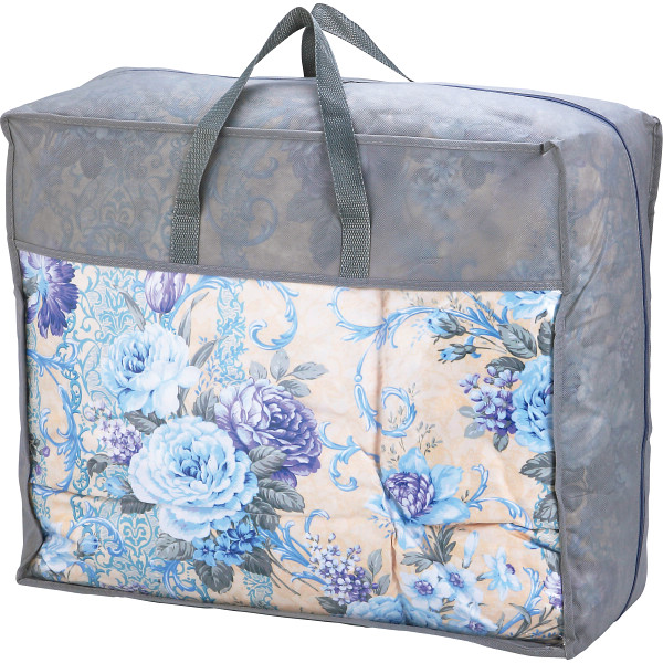 羽根ふとんバッグ入り  ブルー