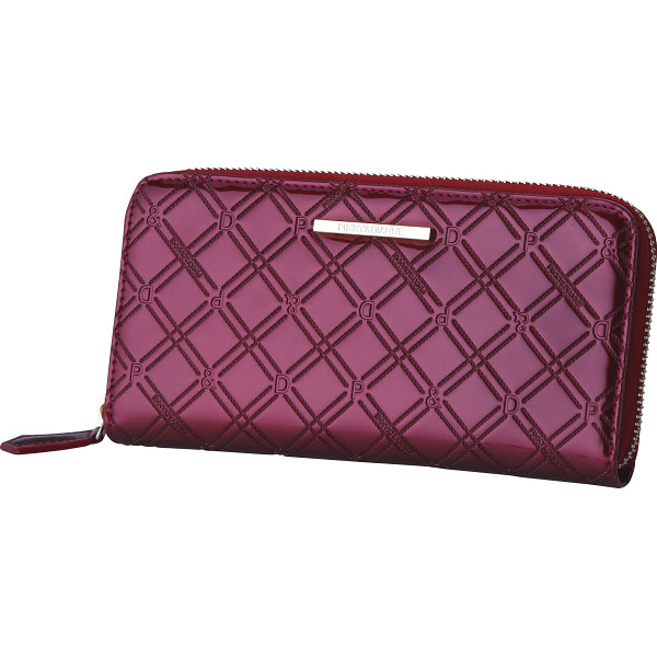ピンキー＆ダイアン　ラウンドファスナー長財布  ボルドー