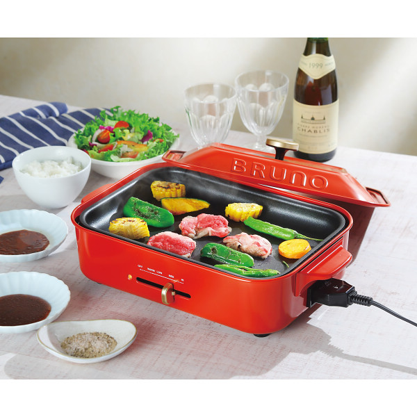 ＢＲＵＮＯ　コンパクトホットプレート＆ブランドＢＯＯＫセット  レッド