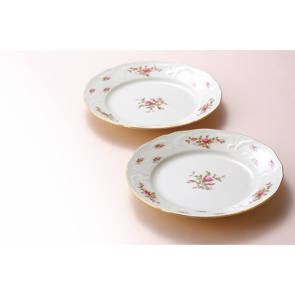 ローゼンタール　サンスーシ・モスローズ　プレート１９ｃｍペア