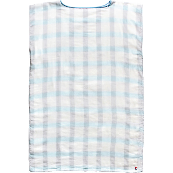 湯あがりタオルワンピース（今治製）  チェック　ブルー