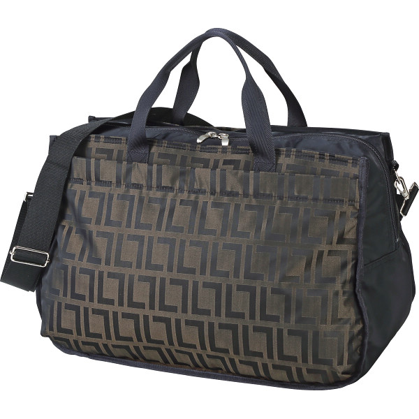 桐生ジャガードボストン  ブラック