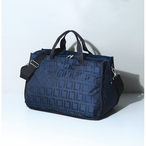 桐生ジャガードボストン  ネイビー