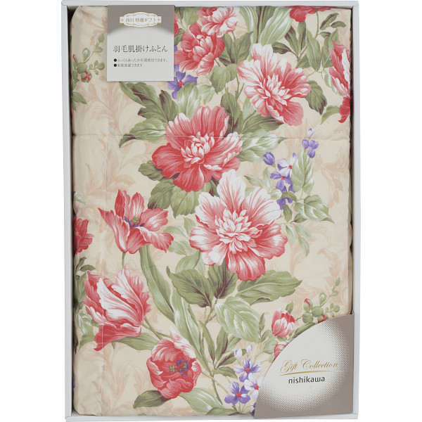ｎｉｓｈｉｋａｗａ　羽毛肌掛けふとん  ピンク