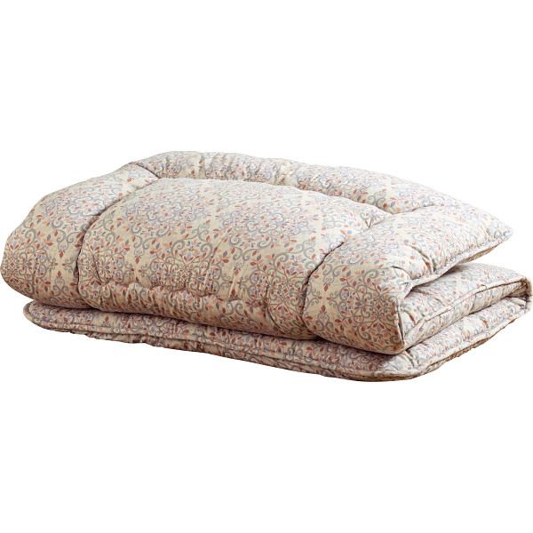 ウール１００％敷きふとん  コーラル系